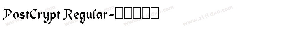 PostCrypt Regular字体转换